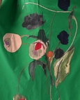Emerald Mayflower Appliqué Dress