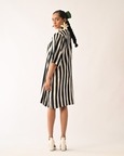 Revolt B&w Beach Appliqué Dress