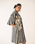 Revolt B&w Beach Appliqué Dress