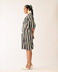 Revolt B&w Beach Appliqué Dress