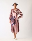 Revolt Bric Wrap Appliqué Dress