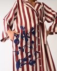 Revolt Bric Wrap Appliqué Dress