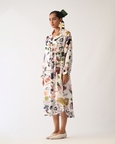 Luminia Ivory Wrap Dress