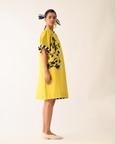 Mono Citrus Beach Appliqué Dress
