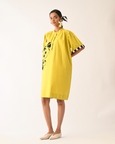 Mono Citrus Beach Appliqué Dress