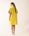 Mono Citrus Beach Appliqué Dress