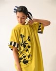 Mono Citrus Beach Appliqué Dress
