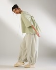 Gathered Waist Hem Pants