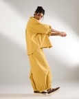 Gathered Waist Hem Pants