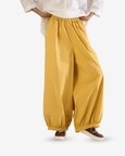 Gathered Waist Hem Pants