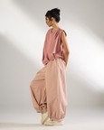 Gathered Waist Hem Pants
