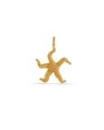 Starfish Gold Textured Charm