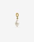 Baroque Pearl Charm with Blue Topaz Accent