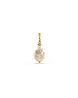 Baroque Pearl Charm with Blue Topaz Accent