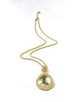 Golden Riverstone Pendant Necklace