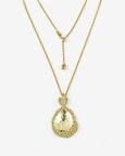 Golden Riverstone Pendant Necklace