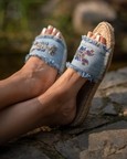 Lobster Denim Sandals Flat