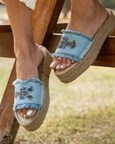 Lobster Denim Sandals Platform