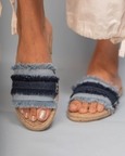 Saira Denim Sandals Flats