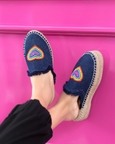 Heartbeat Espadrilles Dark Denim Platform