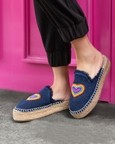 Heartbeat Espadrilles Dark Denim Platform