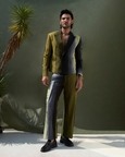 Pleated Blade Green Ombré Suit