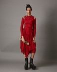 Scarlet Draped Dress