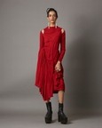 Scarlet Draped Dress