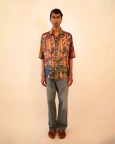 Oversized Multi-Colour Printed Shirt