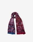 Crimson Shadow Silk Scarf