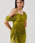 Olive Ruched Dress