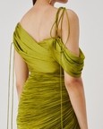 Olive Ruched Dress