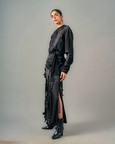 Tube Patchwork Top & Cut-out Tassels Skirt Set