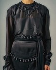 Tube Patchwork Top & Cut-out Tassels Skirt Set