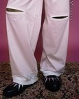 Cut Out Ribbed Trousers