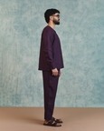 Plum Linen Mens Lounge Pants