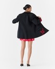 Black Cherry Embroidered Blazer