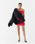 Black Cherry Embroidered Blazer