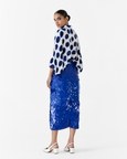 Indigo Sequin Skirt