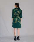 Green Map Short Dress