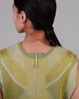 Lime Knitted Panel Skirt And Top
