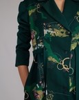 Green Map Coat Dress