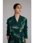 Green Map Coat Dress