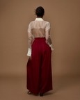 Maroon Luxe Flow Trousers