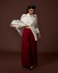 Maroon Luxe Flow Trousers