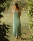 Summer Knit Dress in Sage