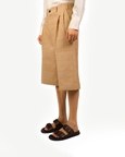 Beige Textured Shorts