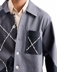 Barfi Argyle Denim Jacket