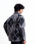 Barfi Argyle Denim Jacket