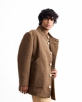 High-Neck Tweed Jacket